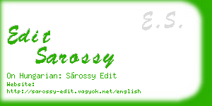edit sarossy business card